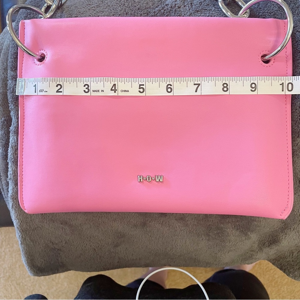 NWT House Of Want Vegan Leather Chill Clutch Handbag Taffy Pink - Picture 8 of 11
